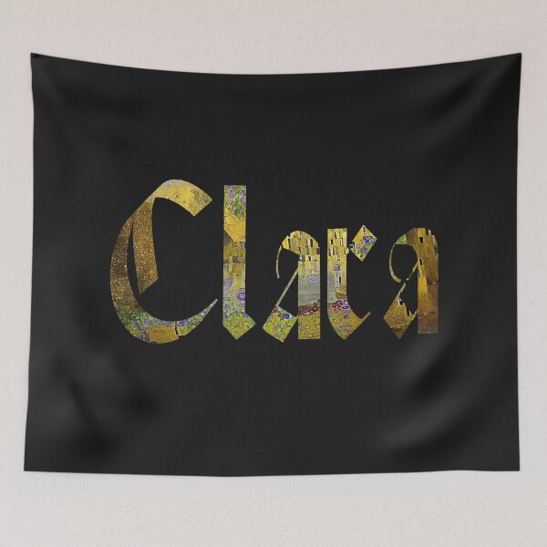 Item preview, Clara girls name gold colour text design designed and sold by Areashor.