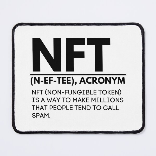 Item preview, NFT Humor - Non Fungible Token Crypto Meaning designed and sold by nft-millionaire.