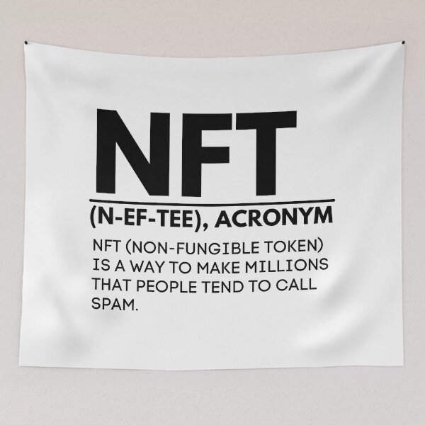 Item preview, NFT Humor - Non Fungible Token Crypto Meaning  designed and sold by nft-millionaire.