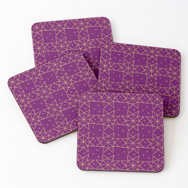 Item preview, Geodesic Stars // Purple designed and sold by The Wellington Boot.