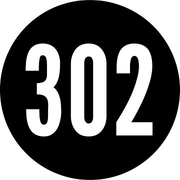 302 area code zip code location black and white | Poster