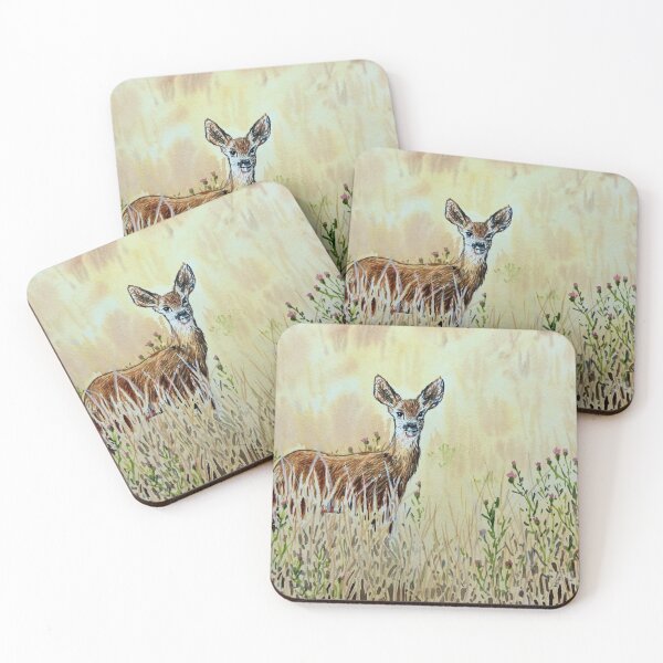 Item preview, Deer in the Thistles designed and sold by TheArtery2010.