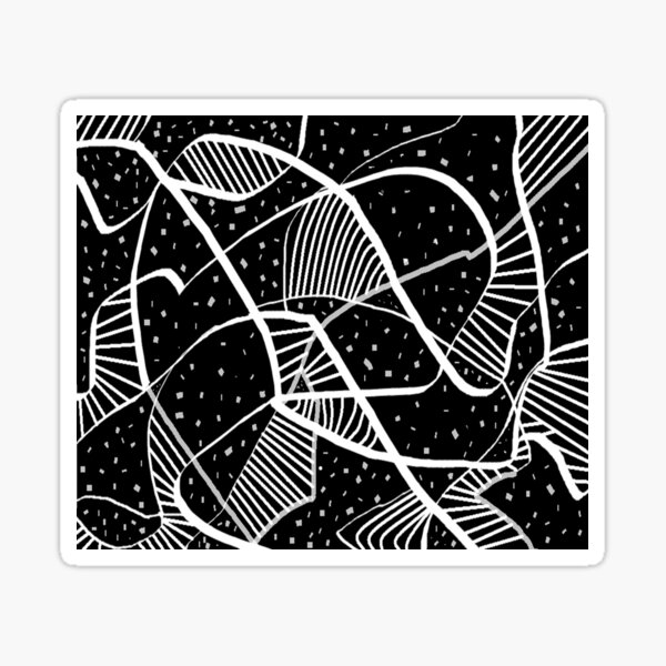 black-and-white-wires-sticker-by-mydigitalart-redbubble