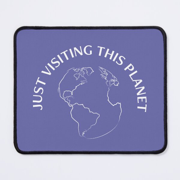 Item preview, Just visiting this planet. White One line drawing and quote designed and sold by evk-art.