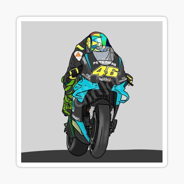 Adesivo Stickers Valentino Rossi 46 Mascotte Cartoon Dottore VR MotoGP Champion 