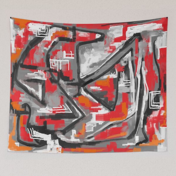 Item preview, Red Maze Abstract designed and sold by myDigitalArt.