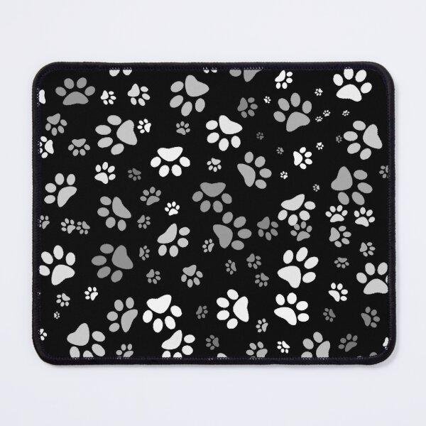 Item preview, Dog Paw Print Black And White designed and sold by Dawn Mercer.