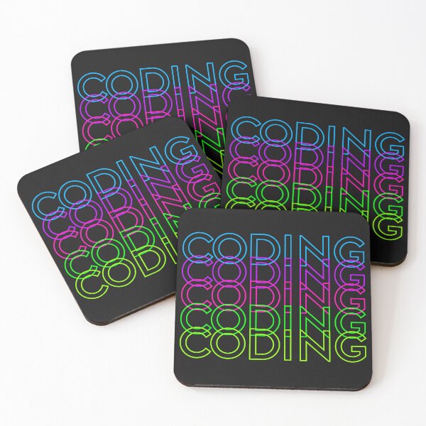 Item preview, Neon Coding text design designed and sold by Code  Monkeys.