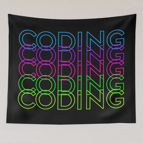 Item preview, Neon Coding text design designed and sold by Code  Monkeys.
