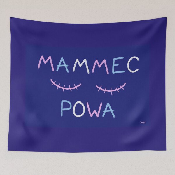 Item preview, Mammec powa (dark blue background, trans flag) designed and sold by MentaLee.