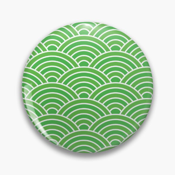 Item preview, Seigaiha  Japanese wave pattern in Lime green  designed and sold by Yasminepatterns .