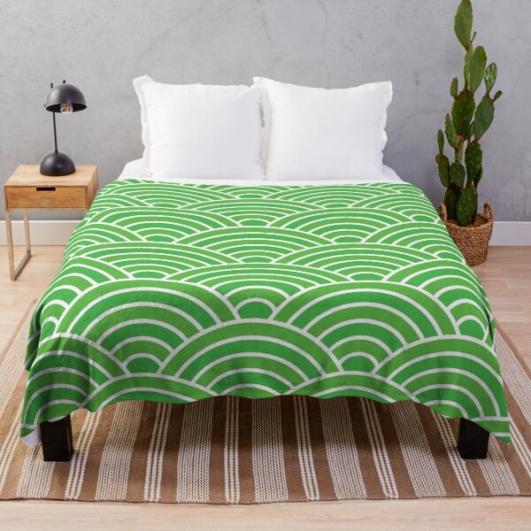 Item preview, Seigaiha  Japanese wave pattern in Lime green  designed and sold by Yasminepatterns .