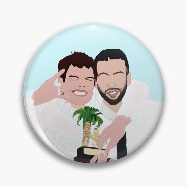 Aperçu de l'œuvre Blanco et Mahmood Sanremo Brividi vainqueur de l'Eurovision 2022 Italie avec dessin du trophée créée et vendue par alessialexx.