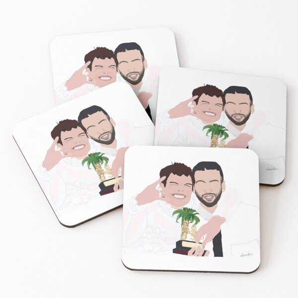 Item preview, Blanco and Mahmood Sanremo Brividi Eurovision 2022 winner Italy with trophy drawing designed and sold by alessialexx.