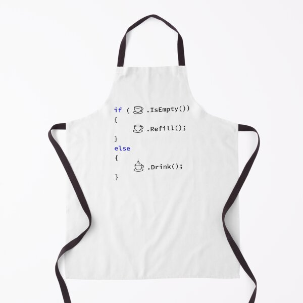 Item preview, If Coffee Is Empty Refill, else Drink in C# Programming Language, White Cup of Coffee, Programmer, Source Code, Software Engineer, Computer Science, Programming Humor designed and sold by Max-Wear.