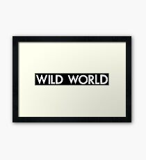 Wild world, white Framed Print