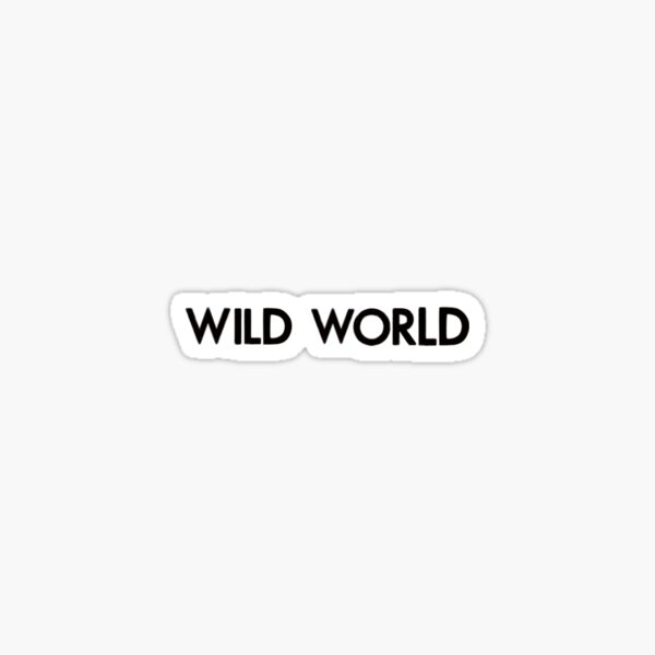 Wild world, black Sticker