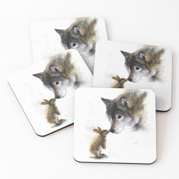 Item preview, wolf and rabbit designed and sold by thislia.