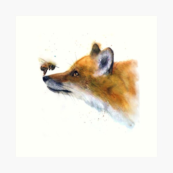 Item preview, Fox and bee designed and sold by thislia.