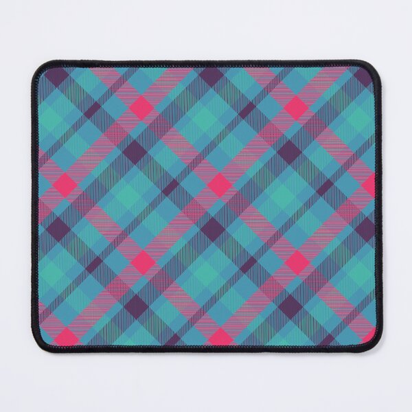 Item preview, Teal and Pink Diagonal Checked Tartan Design designed and sold by cgroenewald.