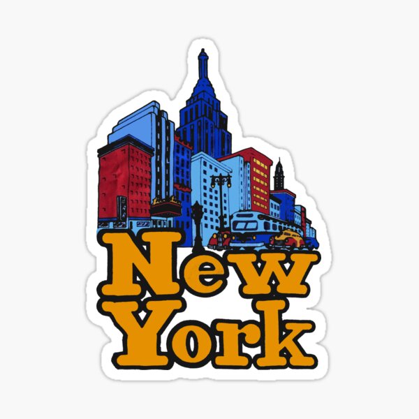 Item preview, Vintage Retro New York Skyline Decal designed and sold by zsonn.