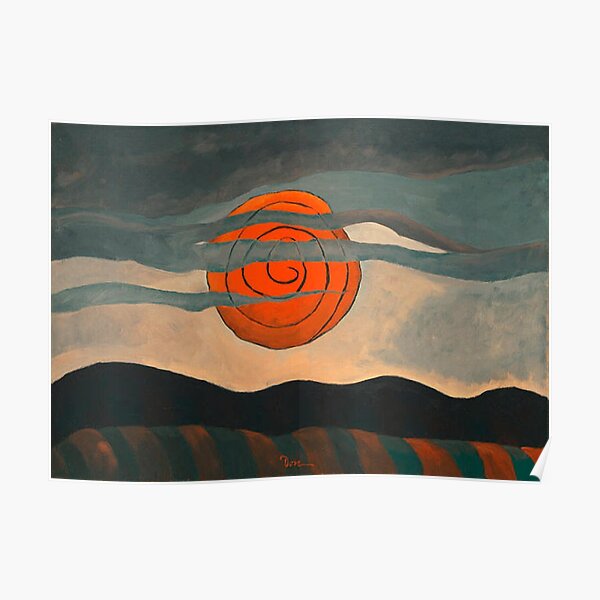 Red Sun, famous painting by Arthur Dove Poster
