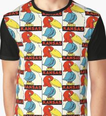 Kansas Jayhawk State Vintage Travel Decal Graphic T-Shirt