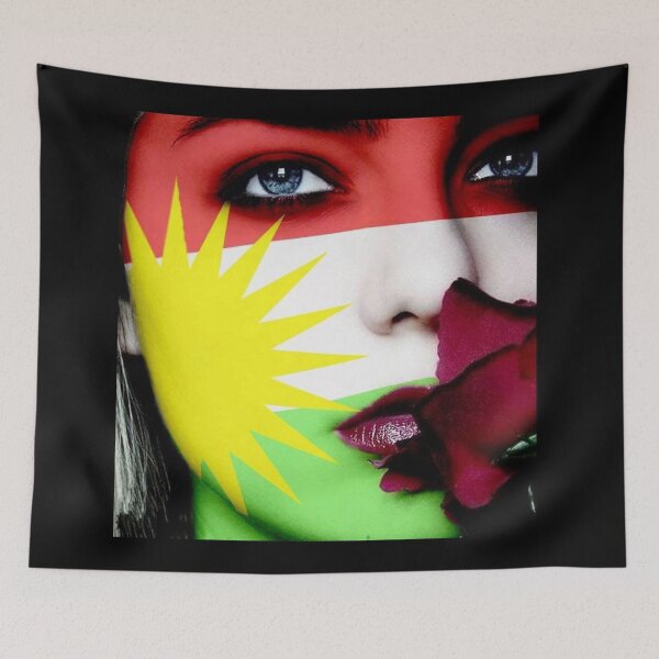 Item preview, kurdish girl,kurdistan flag designed and sold by KurdishShops.