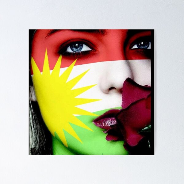 Item preview, kurdish girl,kurdistan flag designed and sold by KurdishShops.
