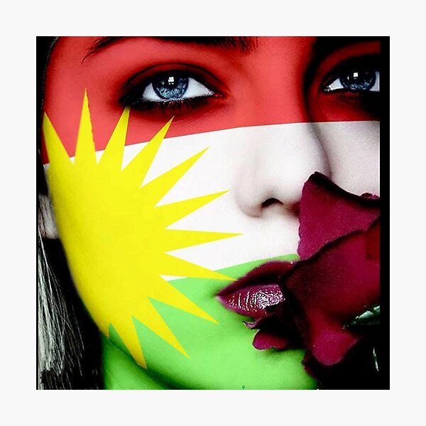 Item preview, kurdish girl,kurdistan flag designed and sold by KurdishShops.