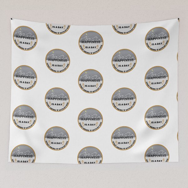Item preview, Happiness Is A Day Spent Hiking With My Dog, outdoor adventure,  designed and sold by oufa.