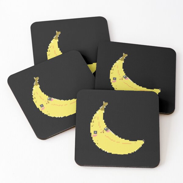 Item preview, Cute pixel art banana with eyes designed and sold by PrintsyGal.