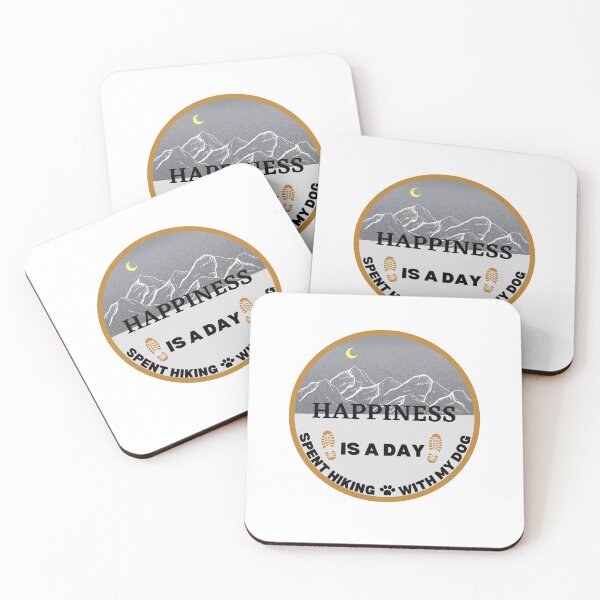 Item preview, Happiness Is A Day Spent Hiking With My Dog, outdoor adventure,  designed and sold by oufa.