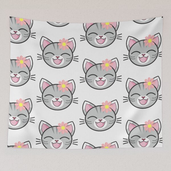 Item preview, Sweet smiling cat face designed and sold by EMIPRINCESS.