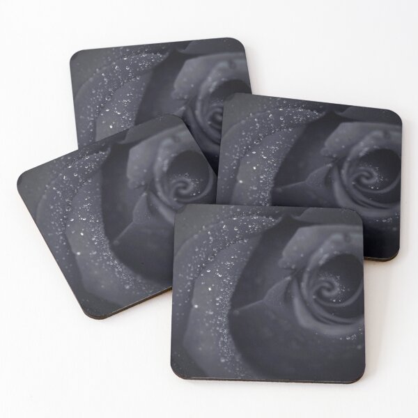 Item preview, Black Swirly Floral Pattern – Beautiful Black Rose Close up - Elegant Vintage Floral Romantic Pattern Art designed and sold by MrGiftee.