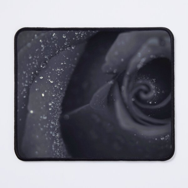 Item preview, Black Swirly Floral Pattern – Beautiful Black Rose Close up - Elegant Vintage Floral Romantic Pattern Art designed and sold by MrGiftee.