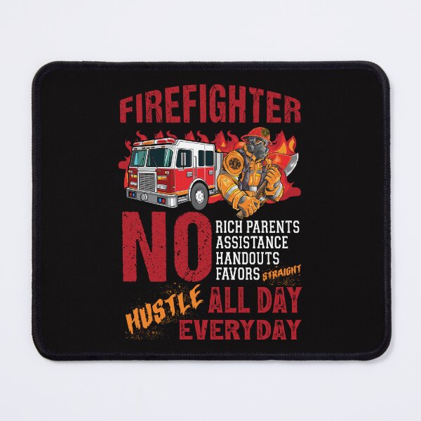 Item preview, Firefighter No Rich Parents No Assistance Straight Hustle All Day Everyday Skull Version designed and sold by verdecuddly.