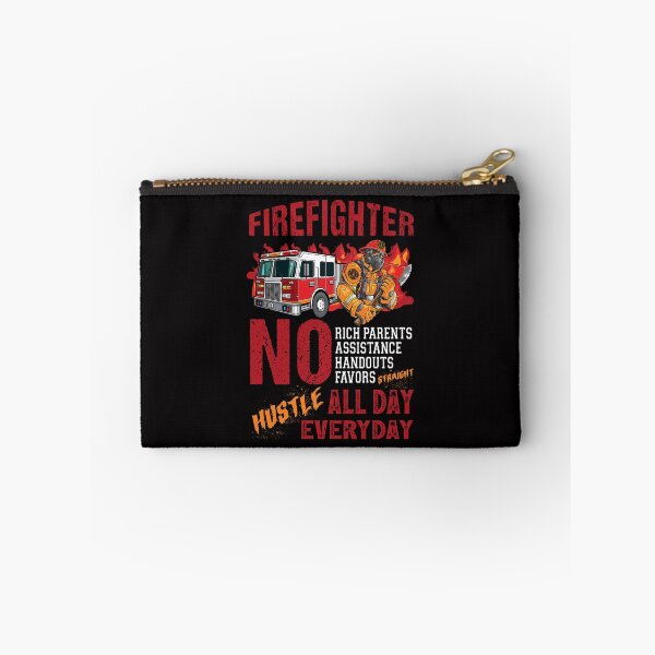 Item preview, Firefighter No Rich Parents No Assistance Straight Hustle All Day Everyday Skull Version designed and sold by verdecuddly.
