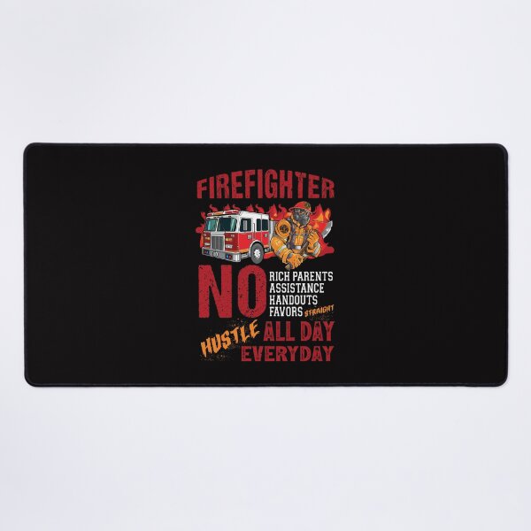 Item preview, Firefighter No Rich Parents No Assistance Straight Hustle All Day Everyday Skull Version designed and sold by verdecuddly.