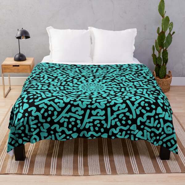 Item preview, Hand drawn mandala doodle glyphs turquoise edition. designed and sold by angelisart.