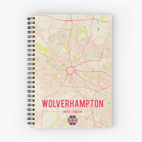 Item preview, Wolverhampton map uk - Art deco and wall art designed and sold by PostersProf1.