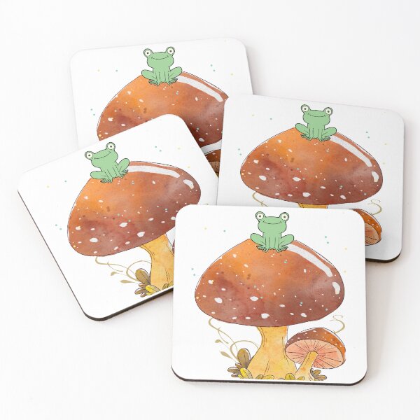 Item preview, Mushroom Fantasy Mid Century Modern MCM Shrooms Frog King designed and sold by Drnksuzys.
