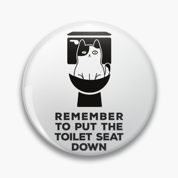 Item preview, Remember to put the Toilet Seat down - Funny Cat Bathroom Humor designed and sold by Rhu Creations.