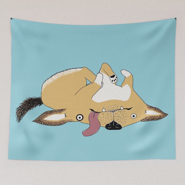 Item preview, Puppy happily lying on their back designed and sold by dariaikuznets.