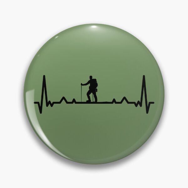 Item preview, Men's ECG heartbeat hiking for nature lovers and hikers designed and sold by Andrea-Design.