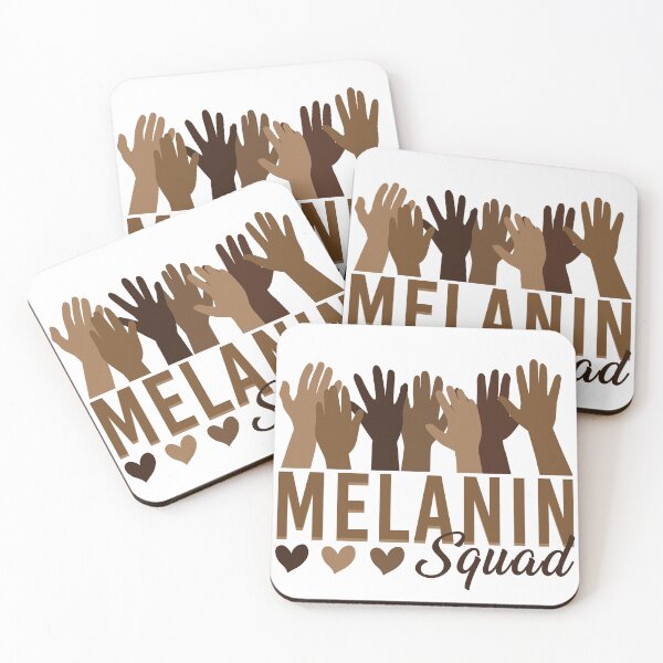 Item preview, Melanin Squad Shades of Brown Hands Black Pride Melanin Afro designed and sold by Dream-bubble.