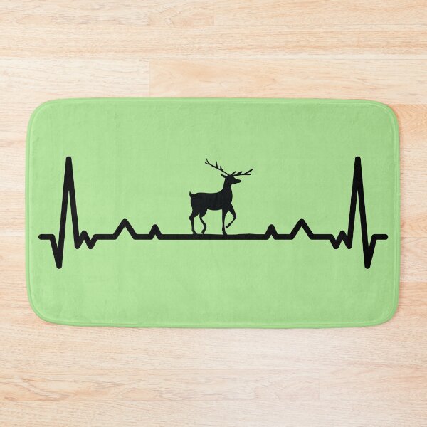 Item preview, EKG heartbeat deer mountain hiking hunter design designed and sold by Andrea-Design.