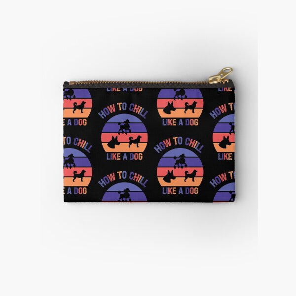 Item preview, How To Chill Like A Dog / Funny Dog lovers Gift /Cool Pug Quote/Retro Vintage Dog Sunset Design designed and sold by pedrored369.