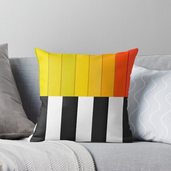Item preview, Rainbow black and white Throw Pillow designed and sold by classypillows.