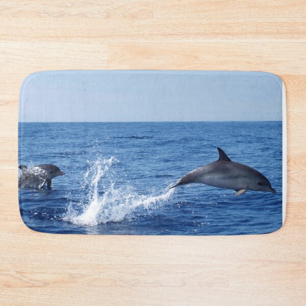 Item preview, Wild Atlantic spotted dolphins jumping in the ocean designed and sold by Chloé Yzoard.